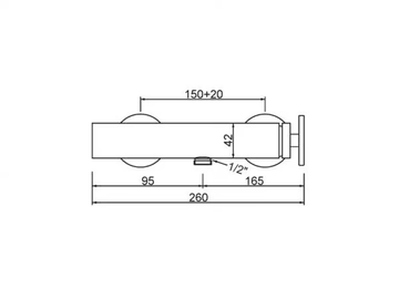 FLORA 6340010F - External single handle shower mixer by QD Magistro Lab - view 3